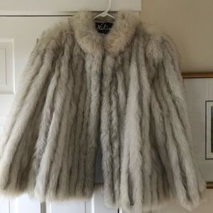 Niki Natural Blue Fox Fur Coat